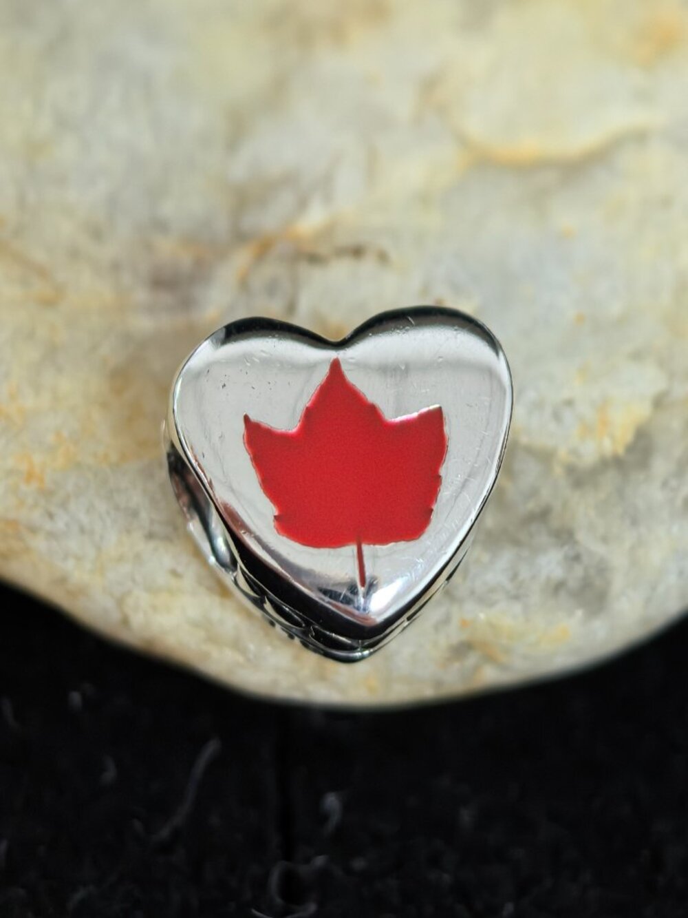 Pandora Vermont Maple Leaf Heart Charm, S925 Silver Jewelry (Women's)